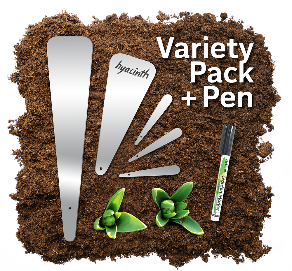 Variety Pack of PERMA•STAKE™ Garden Markers (13 pieces + Pen)